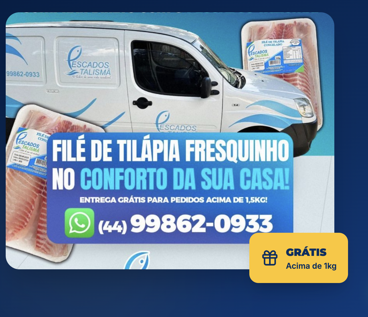Filé de tilápia fresquinho no conforto da sua casa - Delivery Pescados Talismã